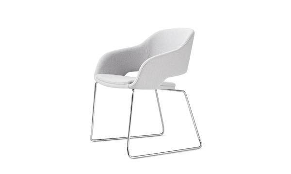 Martini Chair Sled Grey Front 3 4