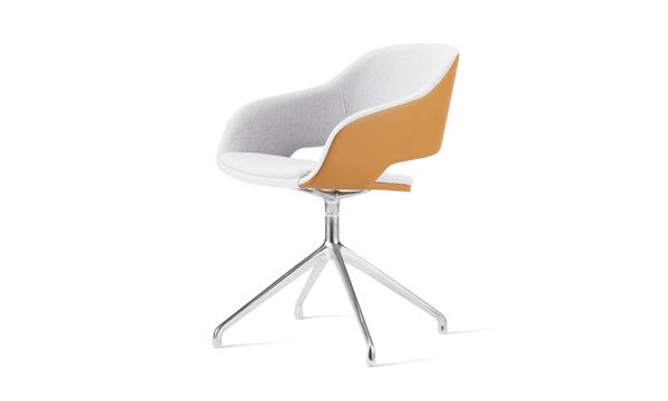 Martini Chair 4 Leg Tan Grey Front 3 4