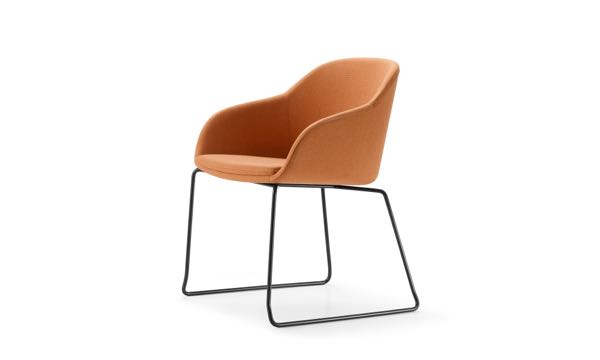 Martini Chair Sled Orange Front 3 4