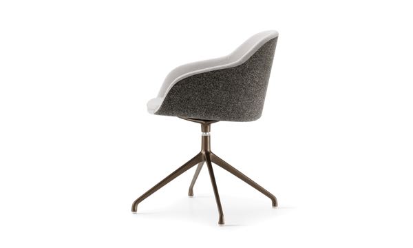 Martini Chair 4 Leg Grey Dark Grey Side