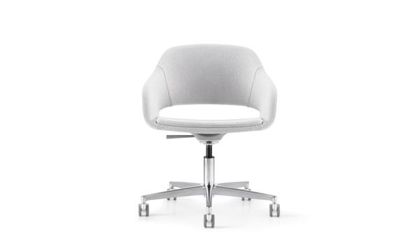 Martini Swivel White Aluminum Front