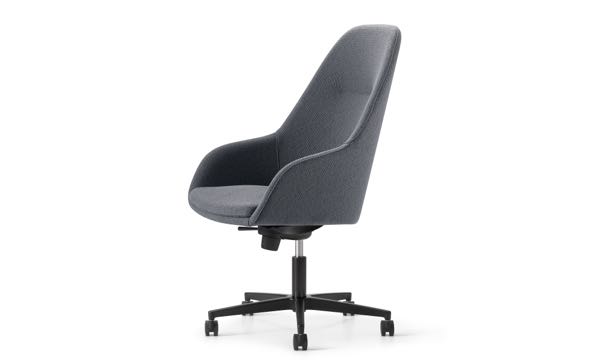 Martini Swivel High Back Dark Grey Front 3 4