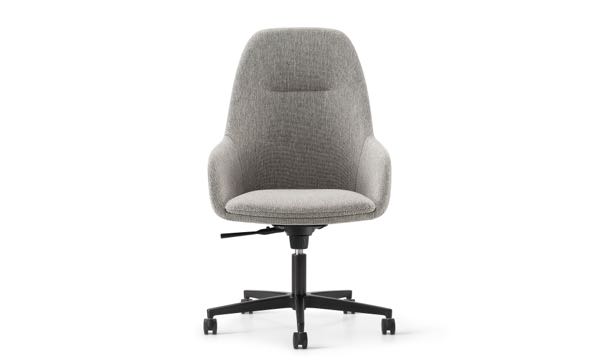 Martini Swivel High Back Grey Front