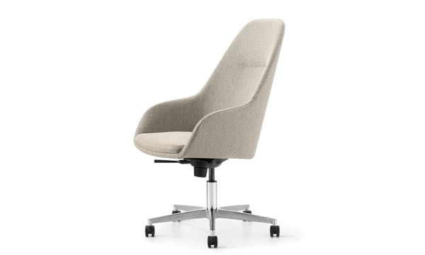 Martini Swivel High Back Beige Front 3 4