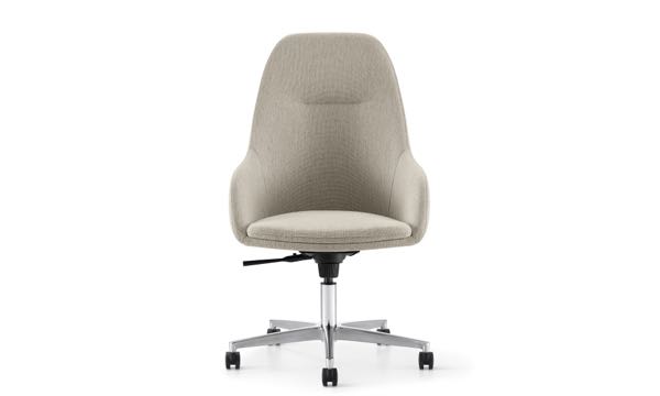Martini Swivel High Back Beige Front