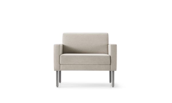 Lore Lounge Arm Chair Beige Front