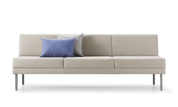 Lore Lounge Armless Sofa Beige Front