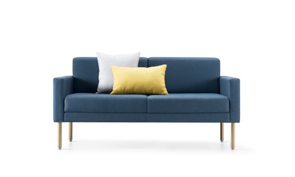 Lore Lounge Arm Love Seat Blue Front