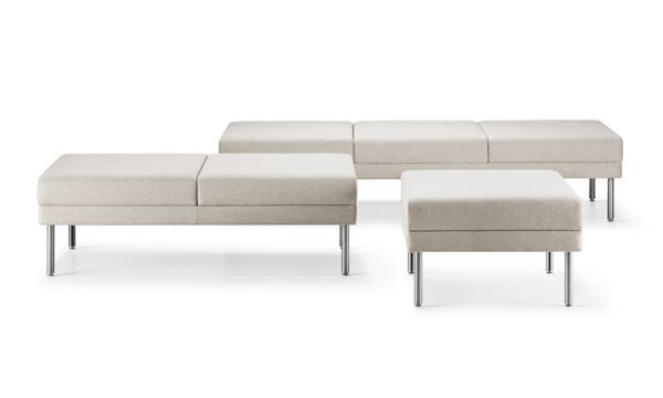 Lore Lounge Bench Light Grey Set of Three