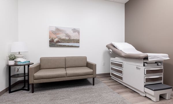 Lore Lounge Arm Love Seat Examination Room