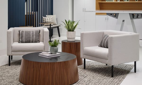 Lore Lounge Arm Chair Round Table