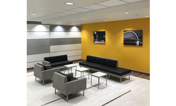 Lore Lounge Hubbel Realty Yellow Wall
