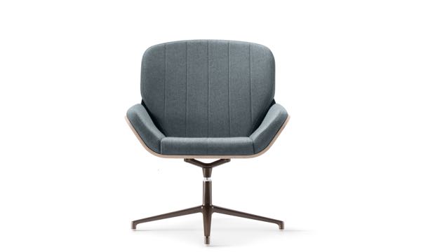 Beyond Swivel Dark Grey Oak Bronze Leg Front