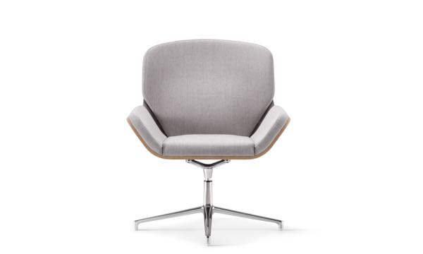 Beyond Swivel Grey Upholstered Front