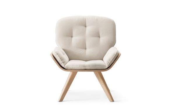 Beyond Lounge Velvet White Front