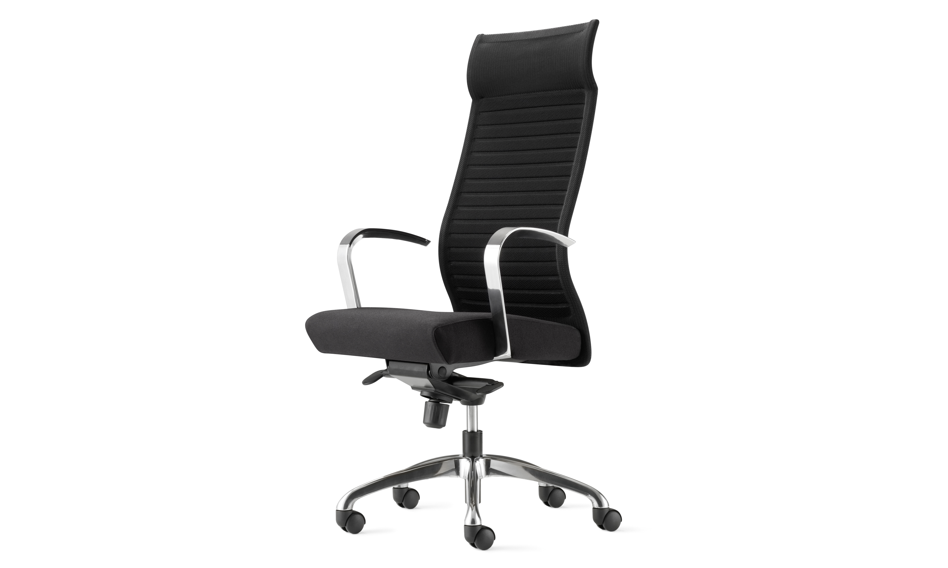 Purl Swivel Arm Aluminum Black Front 3 4