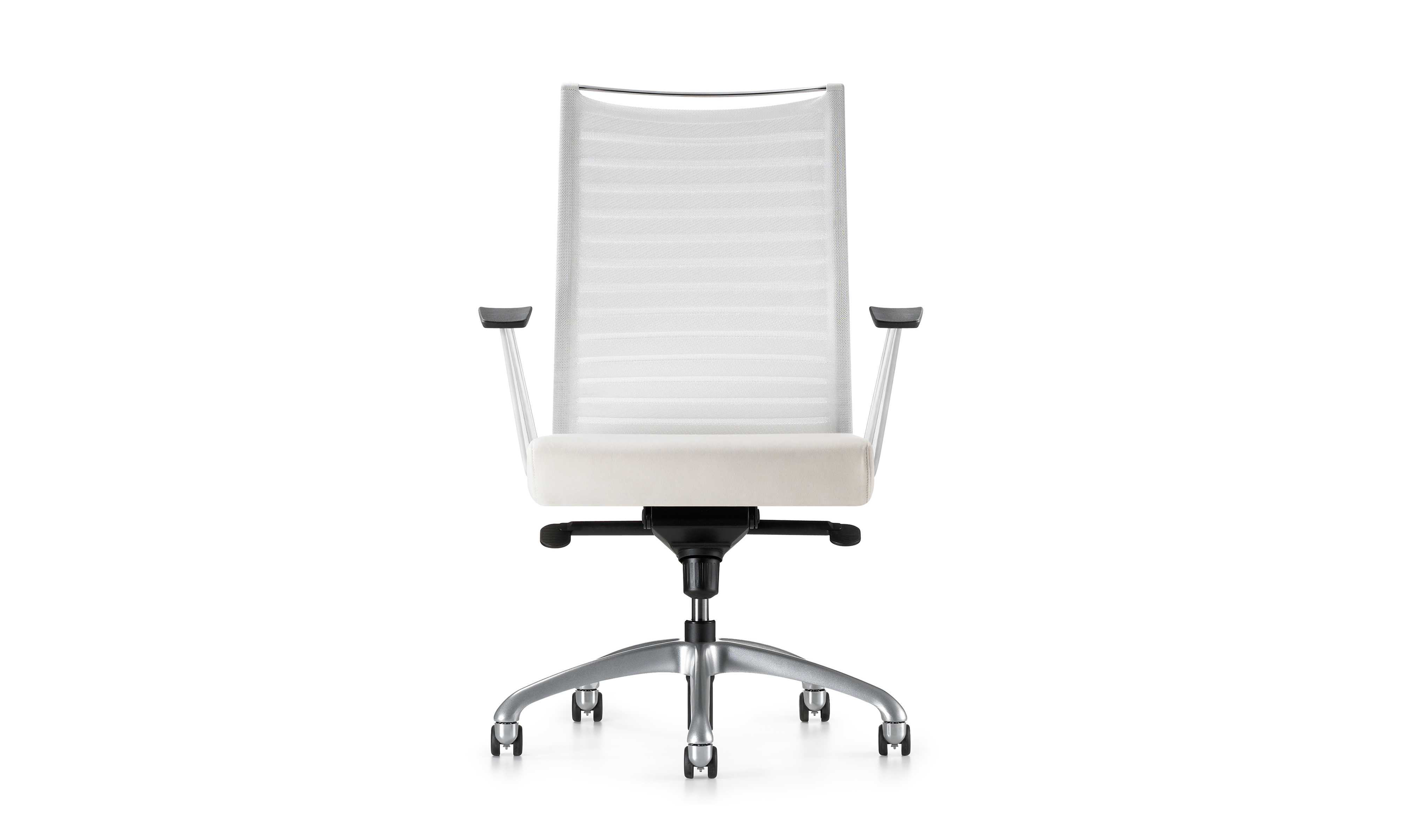 Purl Swivel Arm White Front