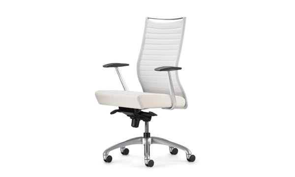 Purl Swivel Arm White Front 3 4