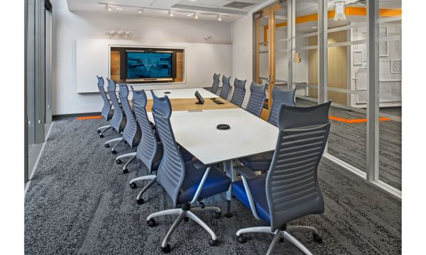 Purl Swivel Blue Seat Conference Room