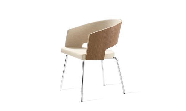 Botte Chair Beige Wood Front 3 4