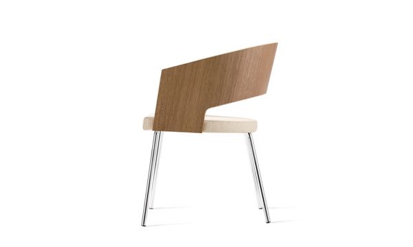 Botte Chair Beige Wood Side