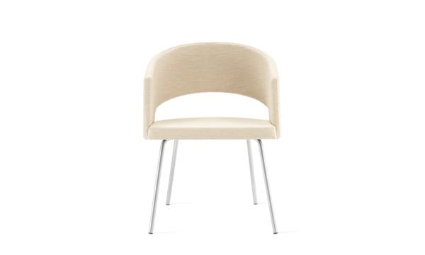 Botte Chair Upholstered White Front