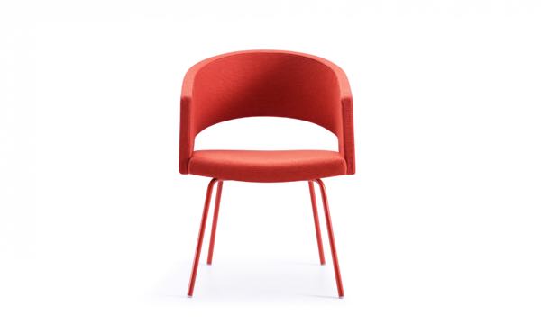 Botte Chair Upholstered Red Front