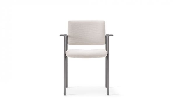 Cache Straight On Arms Out White Upholstery