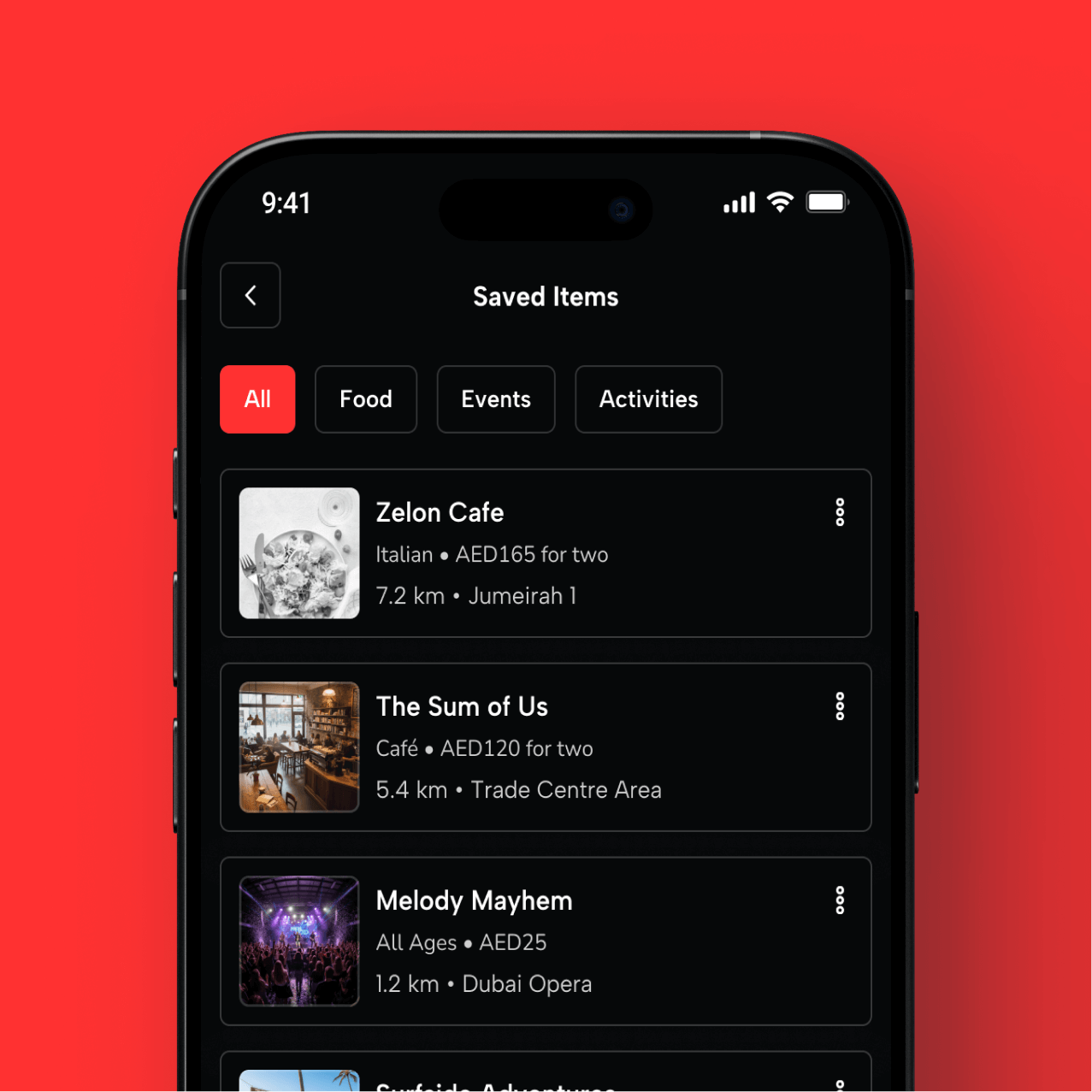Teenerz mobile app screens showing event discovery, ticket booking, rewards, and teen profiles in the UAE