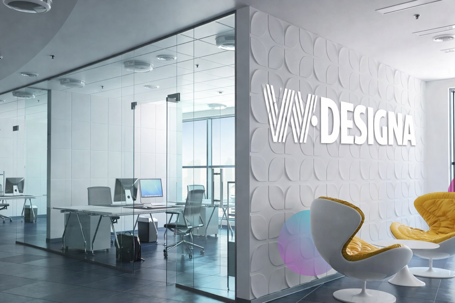 diverse creative team collaborating around a modern table in a bright design studio, smiling and discussing UX UI mockups, warm natural light, premium minimal interior, laptops and sketches on the table, soft shadows, clean neutral colors, professional but friendly atmosphere, high end creative agency mood, 4k