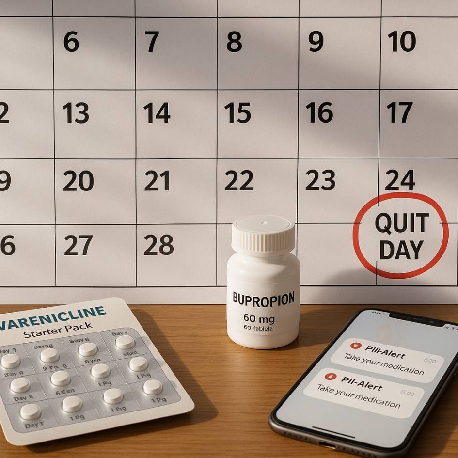 Calendar marked as quit day