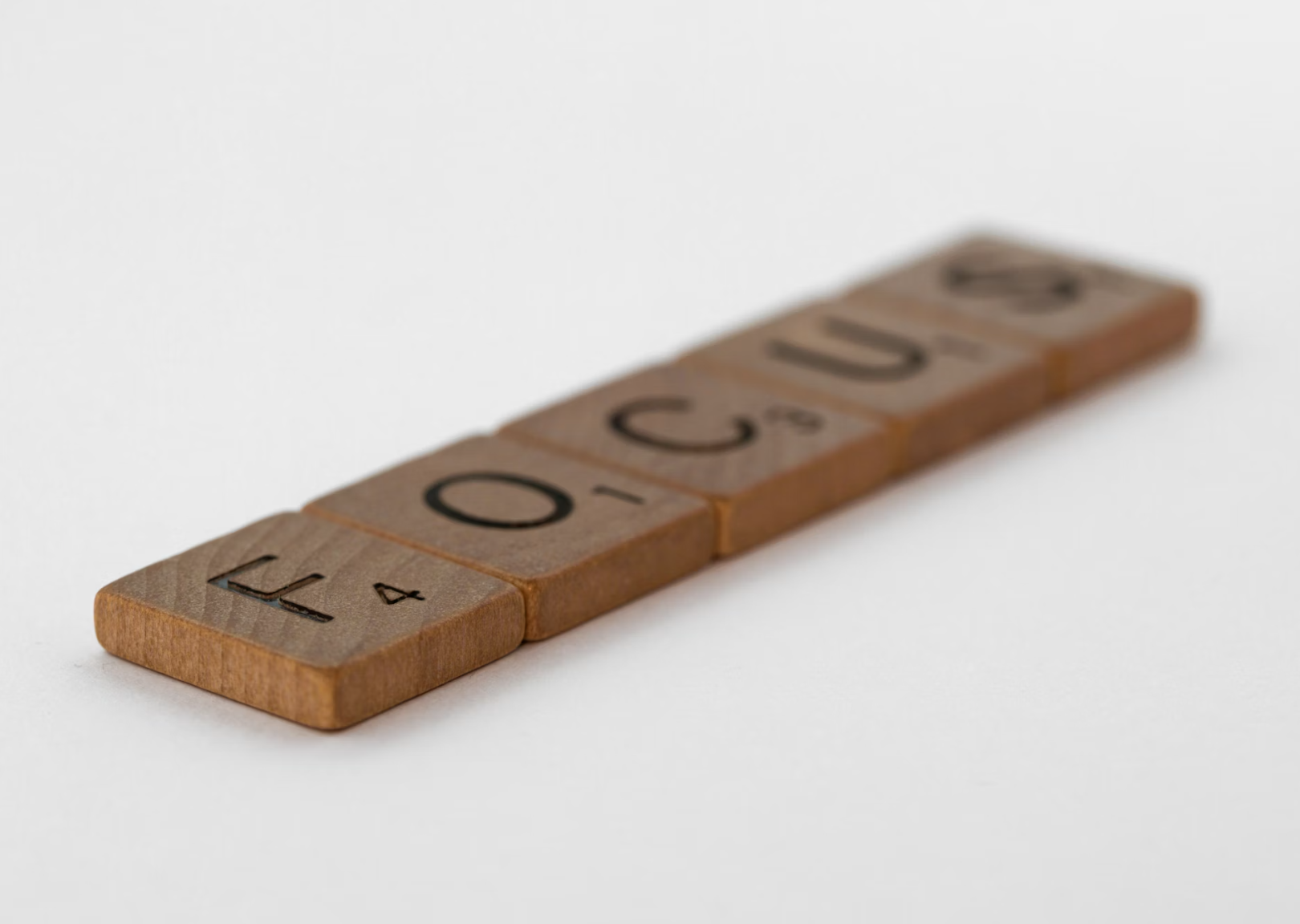 FOCUS spelt out in letters