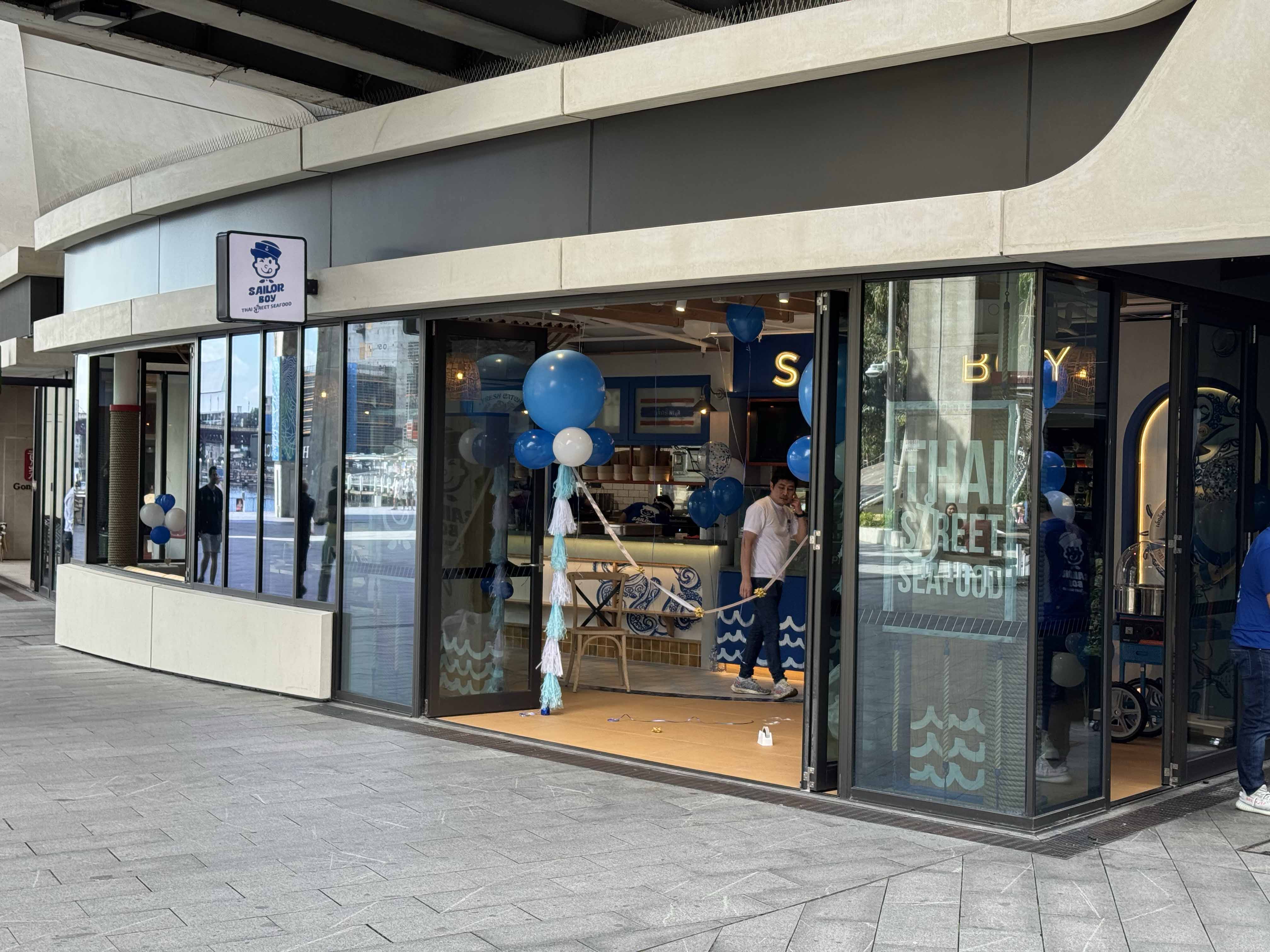 Exterior photo of Sailor Boy Thai restaurant at Darling Harbour