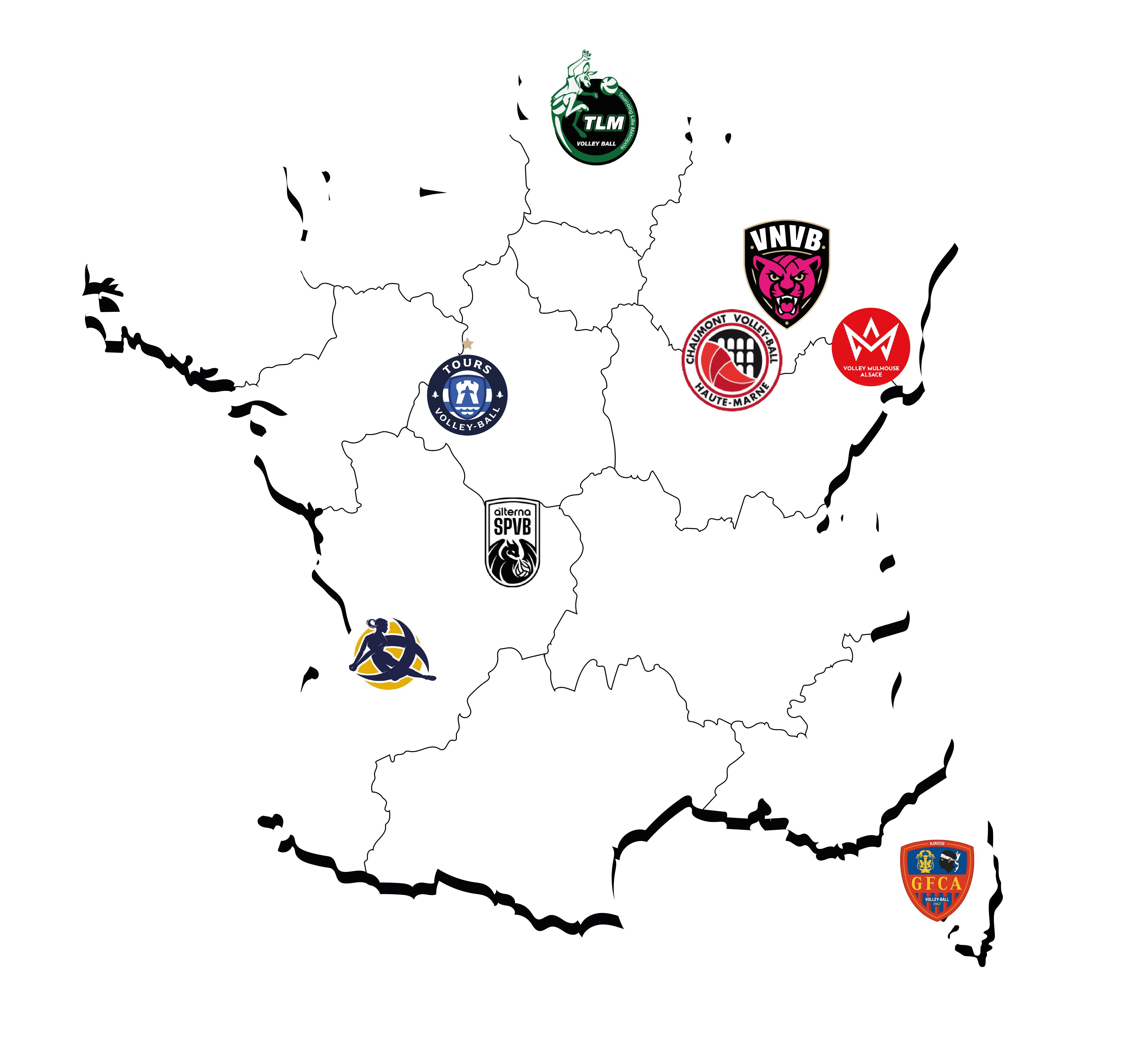 Clubs de volley accompagnés avec le soutien de la LNV