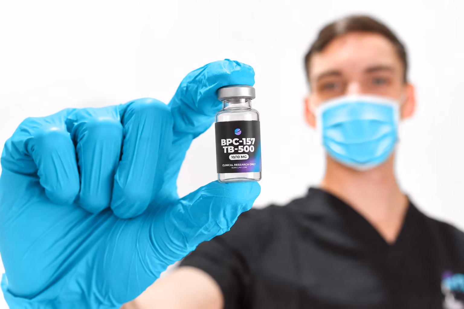 Nuri research vial held by a member of the research team