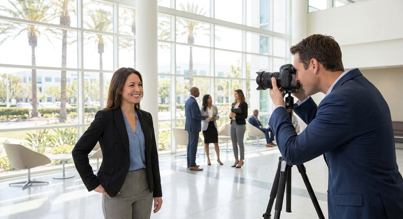 Corporate headshots for Irvine businesses