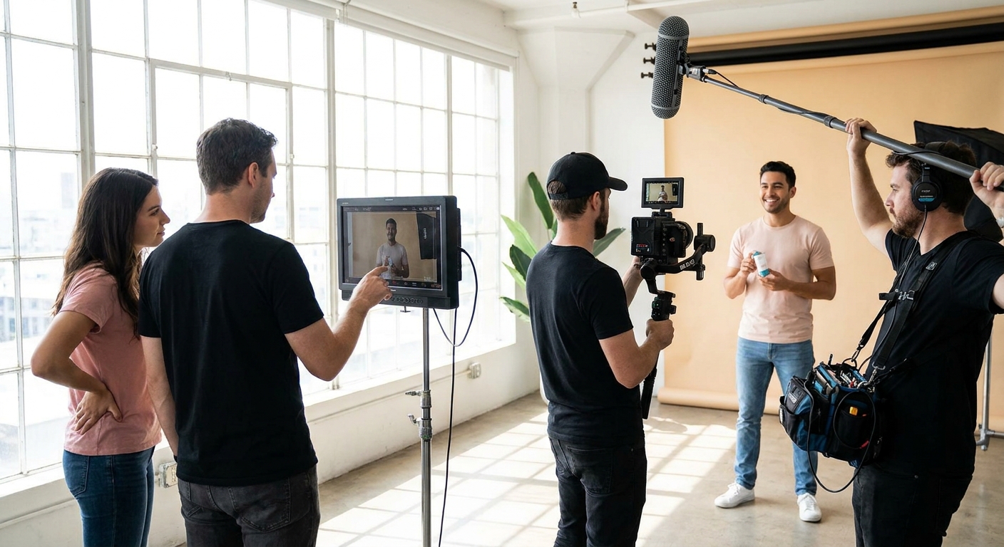 Social media video content production for brands