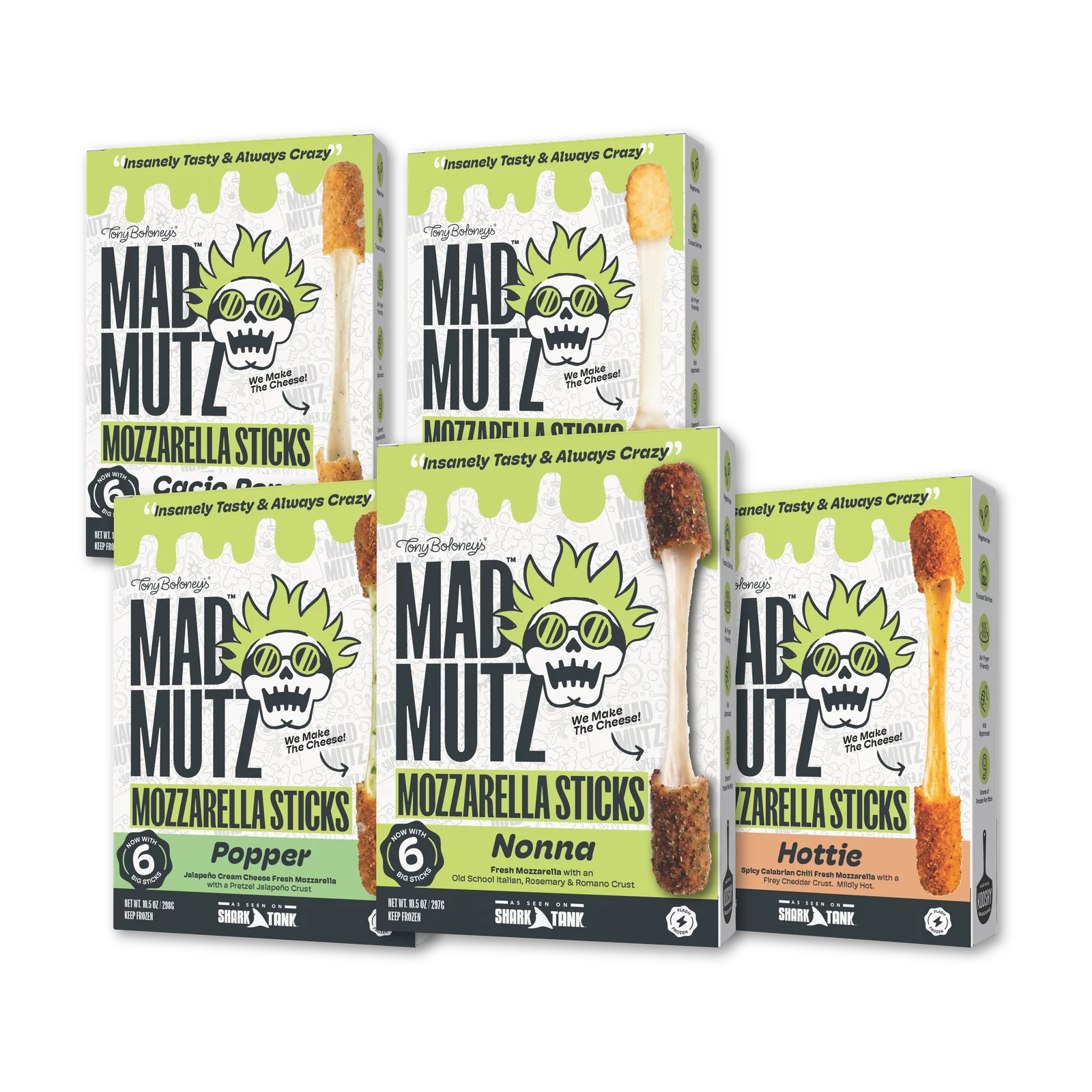 The Shark Bite Bundle - 5 boxes of Mad Mutz mozzarella sticks