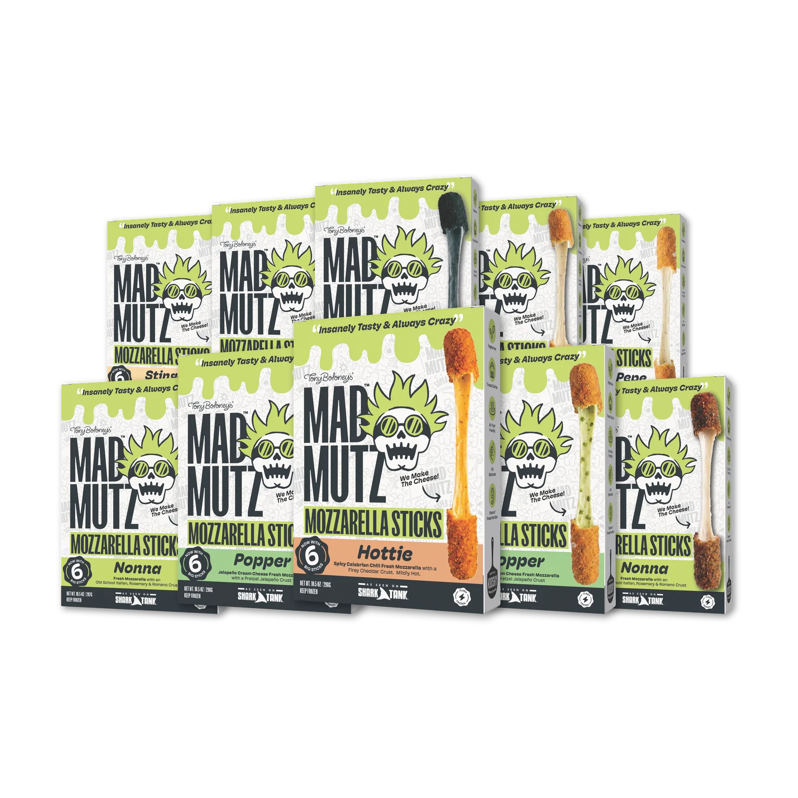 The Lab Bundle - 10 boxes of Mad Mutz mozzarella sticks