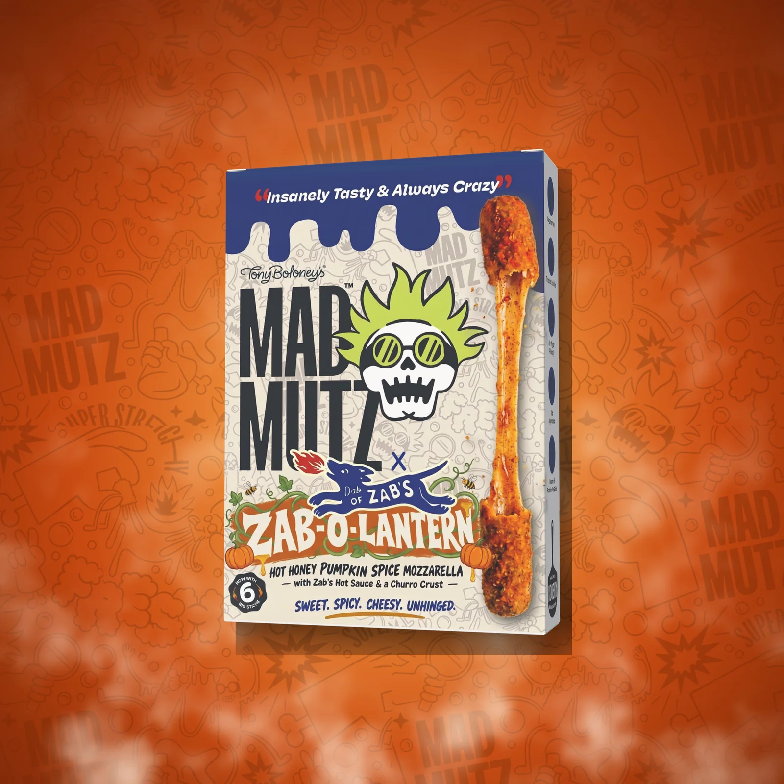 Zab-O-Lantern box in orange smoke