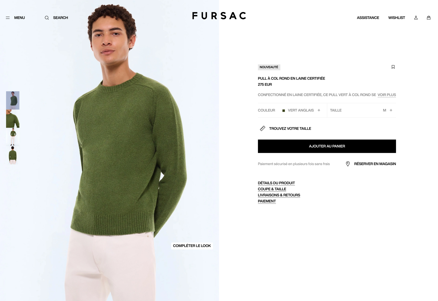 product listing of the searching page