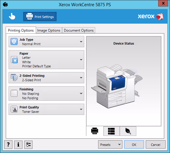 Vendor V4 driver for Xerox Workcentre 5875