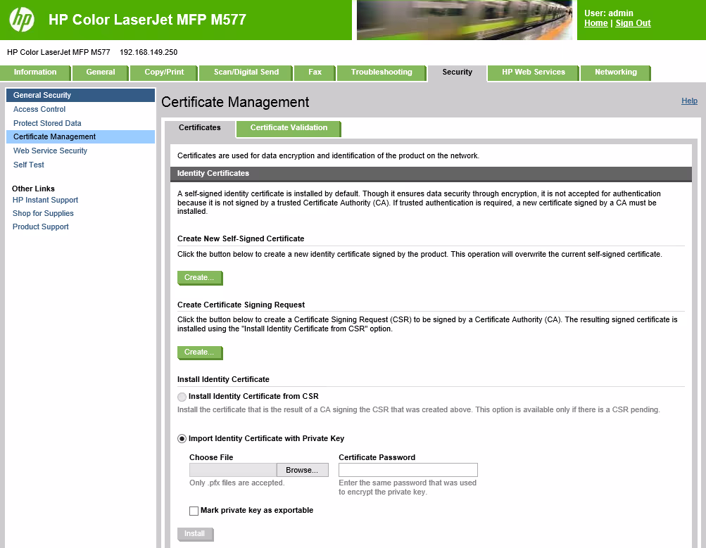 certificate management für end-to-end encryption