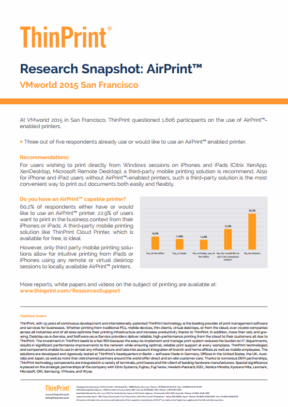 Research Snapshot: AirPrint™