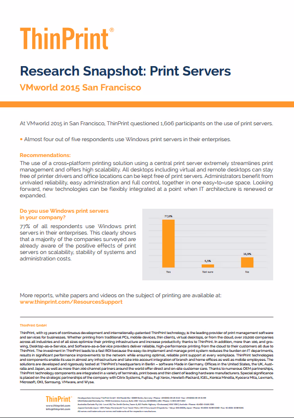 Research Snapshot: Print Servers