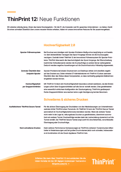 ThinPrint Engine 12 – Was ist neu?