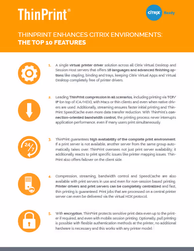 Citrix Printing with ThinPrint