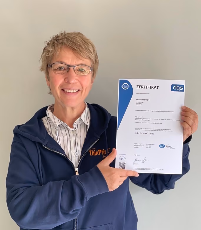ThinPrint erhält ISO/IEC-27001-Zertifizierung