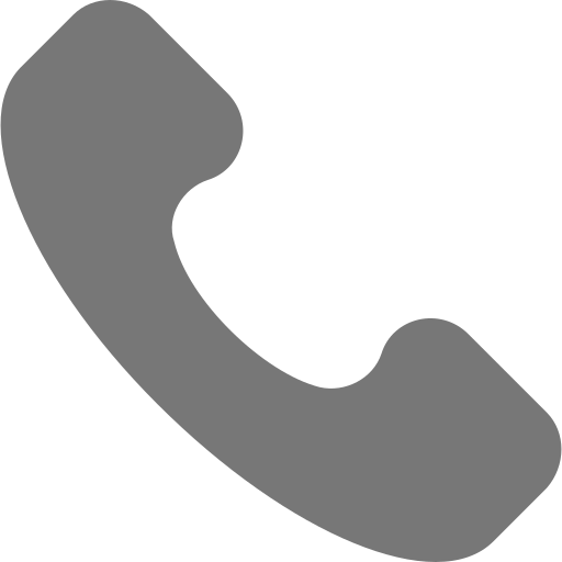 Gray phone handset icon representing a phone call.