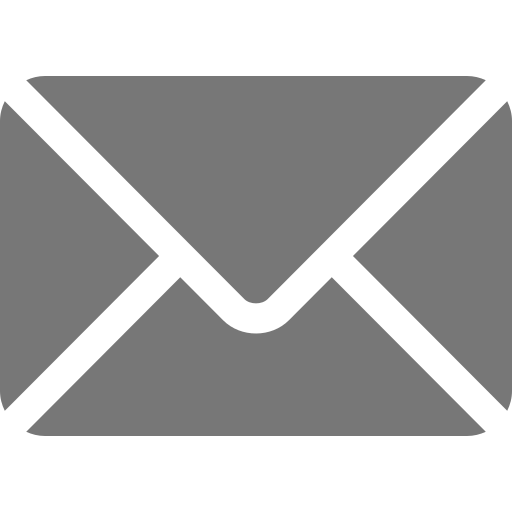 Gray envelope icon representing email or message.